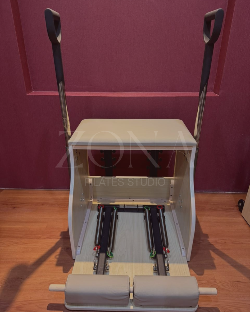 Alat Pilates Lengkap chair di ZONA Pilates Studio Bogor